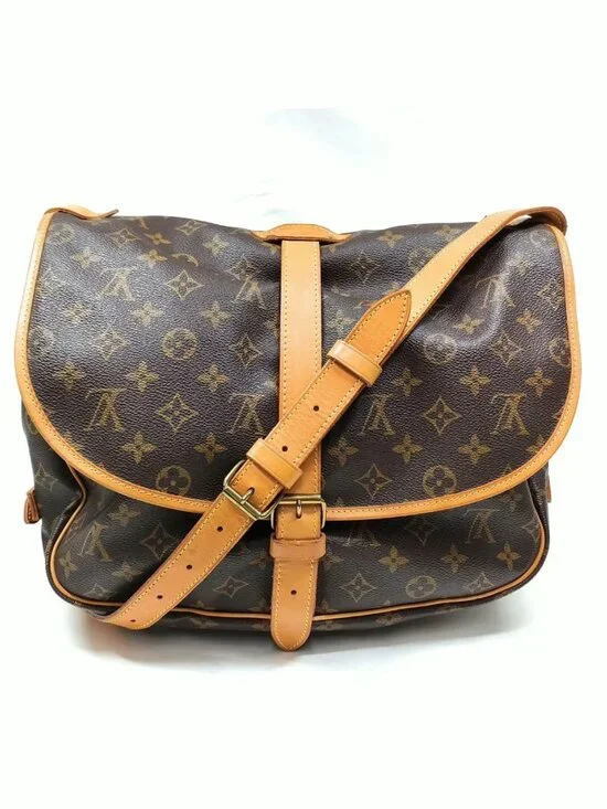 Louis Vuitton Saumur 35 Monogram Crossbody Bag | Authentic LV Vintage Messenger - Picture 2 of 16